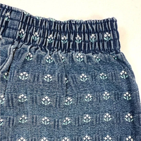 VINTAGE OSHKOSH Baby Denim Pull On‎ Pants Size 12 Months Floral Casual Classic - Picture 7 of 9